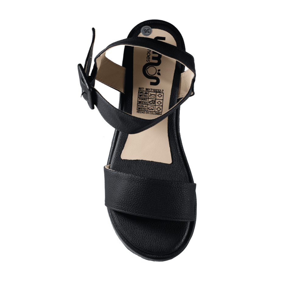Sandalia plataforma Marie Negro - Lemon Shoes