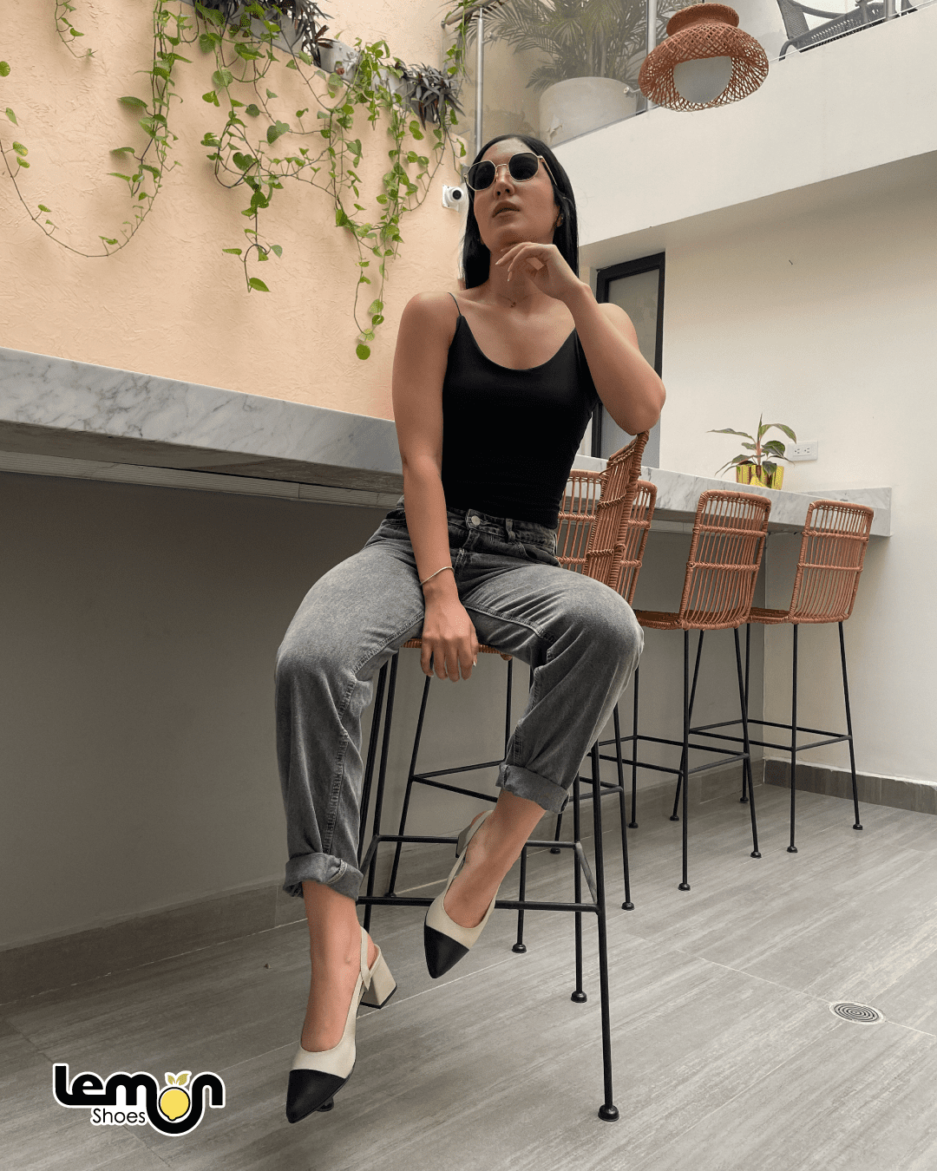 Sandalia con tacón Agathe - 100% Cuero - Lemon Shoes