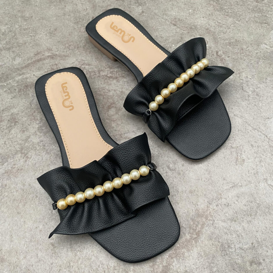 Sandalia Plana Sahara - Negro - Lemon Shoes